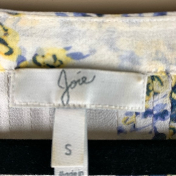 Joie White Floral 3/4 Sleeve Blouse Small - Picture 2 of 11